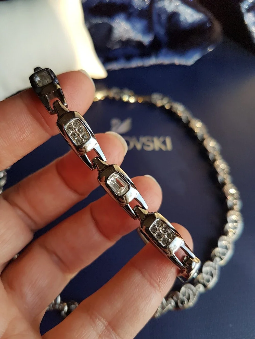 Swarovski authentic gunmetal